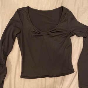 Women's Black Long Sleeve Top